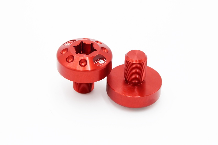 Central bolt kit for rear set DUCATI, rot