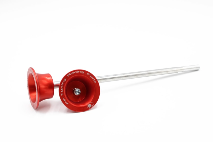 Front Axle Sliders, BMW S1000RR (2015–2018), red