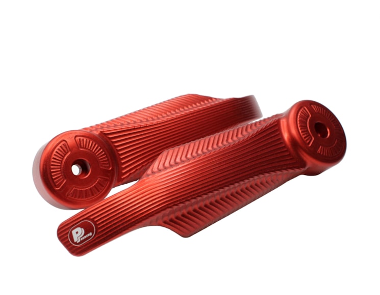 Lever protectors, set for brake + clutch levers, red
