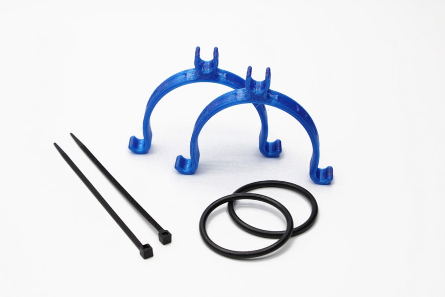 Set of brake hose holder diameter 50, blue