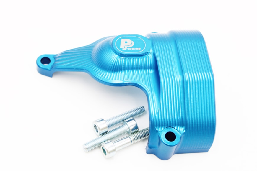 Duralový kryt vodní pumpy pro Yamaha MT07 / Tracer / GT (2014-2023), Ténéré 700 (2019-2023), YZF-R7(2021-), modrá