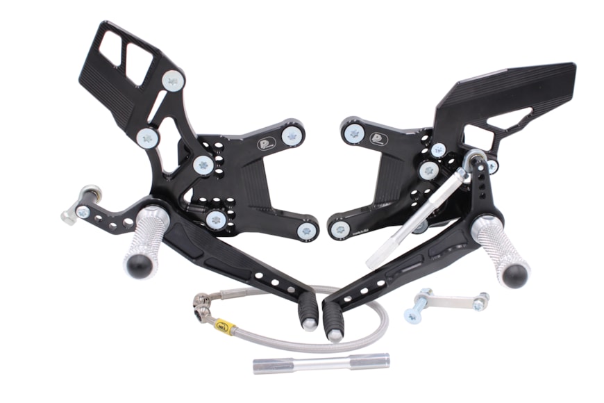 Rear Set Kawasaki ZX-6R, ZX636 (2019-2024) with reverse shifting