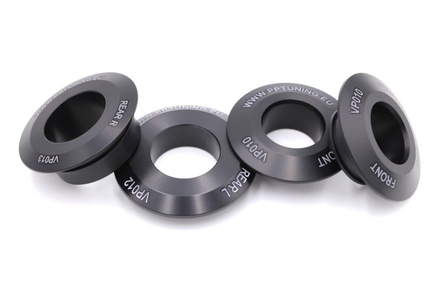 Captive wheel spacers, R6 (2017-), kit front and rear wheel 