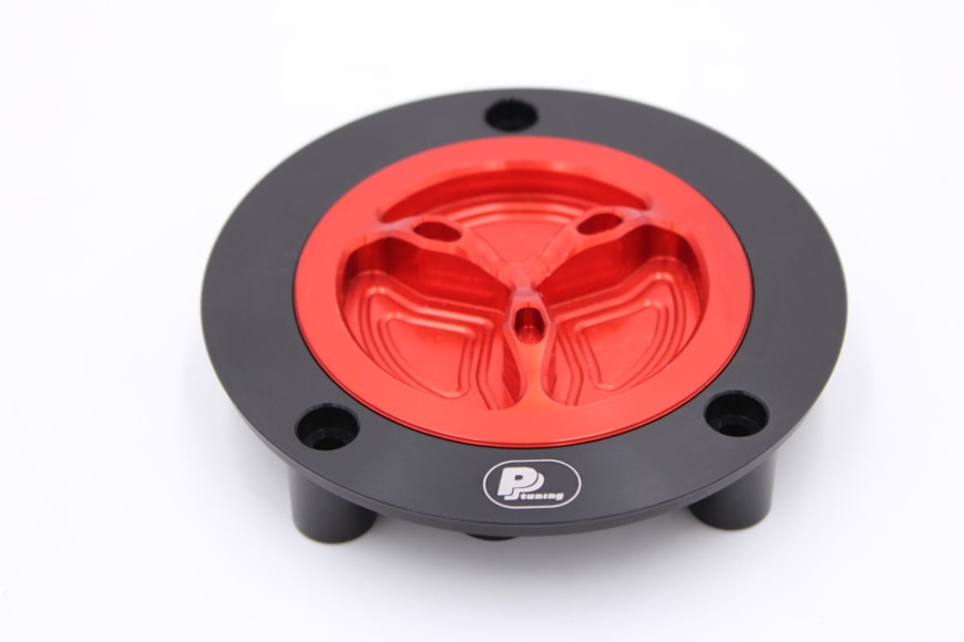 Víčko nádrže KAWASAKI Ninja - závit, černá/červená