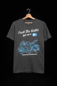 Tmavě šedé tričko - moto