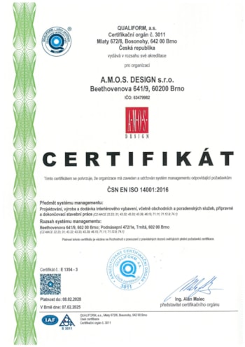 CERTIFIKÁT ISO 14001:2016