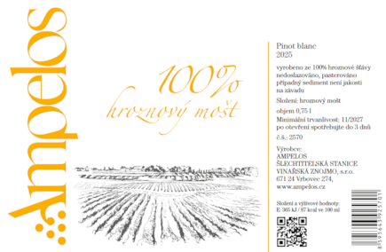 Hroznový mošt 2025 Pinot blanc