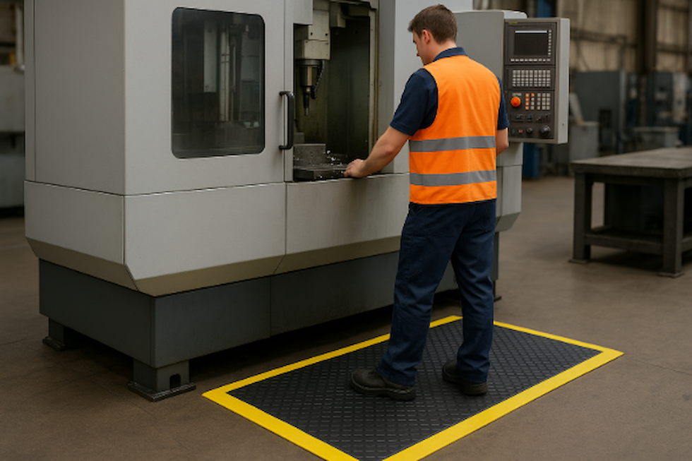 naslapna rohoz pred strojem