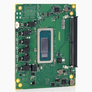 Zelený počítačový modul COM-H od firmy Jumptec.