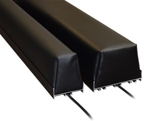 Černé bezpečnostní spínací lišty Tapeswitch s kabelovým vývodem