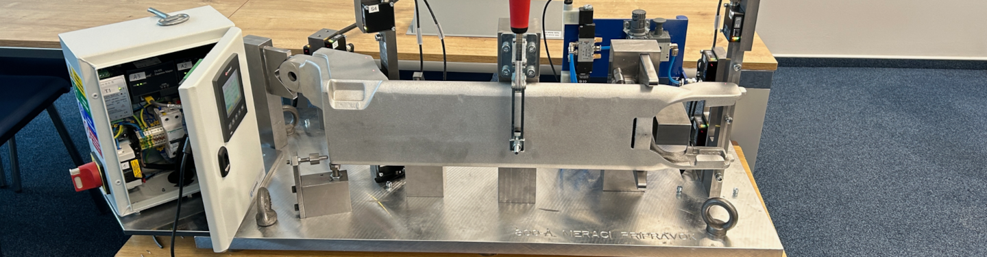 Laserová kontrola geometrie rámů koloběžek