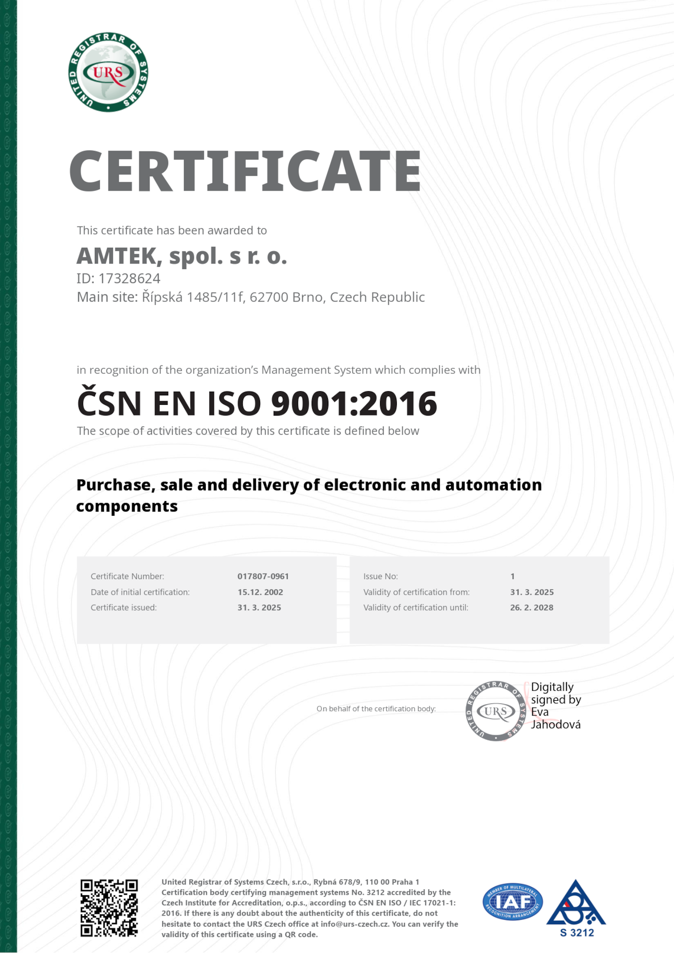 AMTEK,spol. s.r.o EN