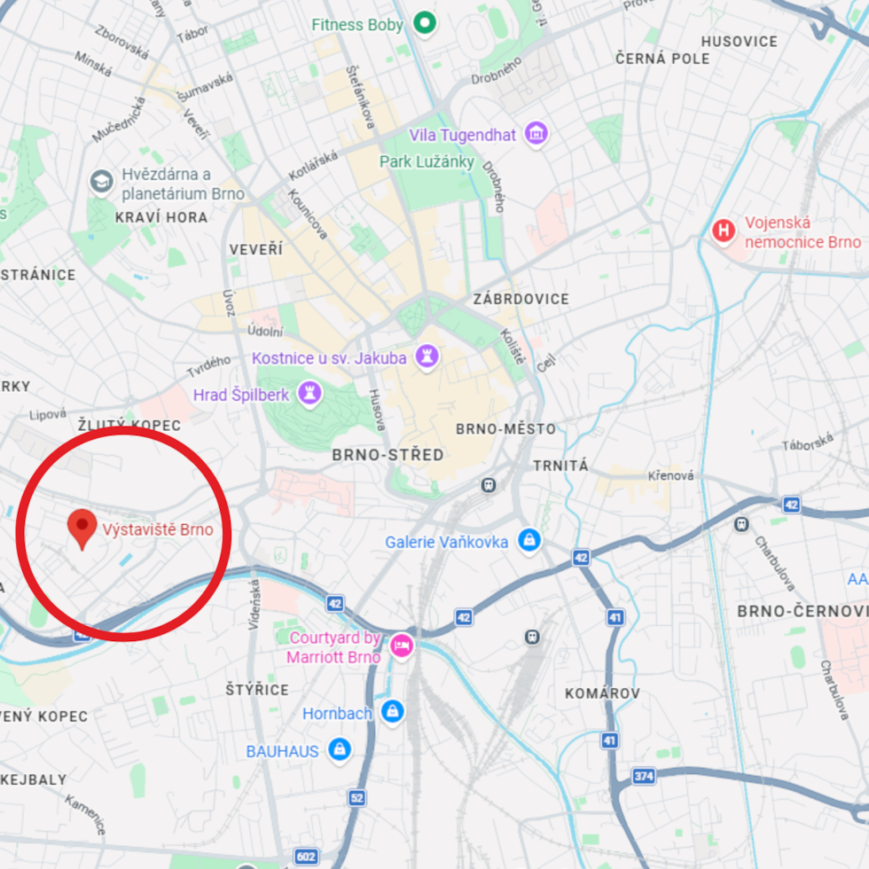 MSV lokace mapa