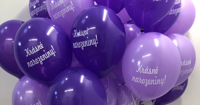 Narozeninové balónky s českým potiskem