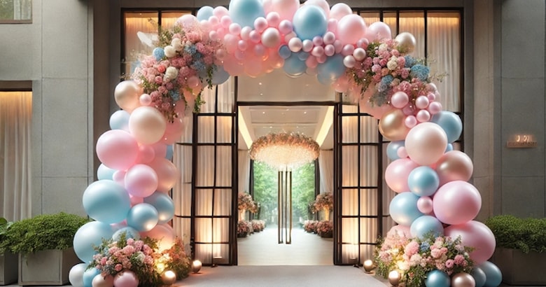 Balónková brána - slavnostní výzdoba na oslavu