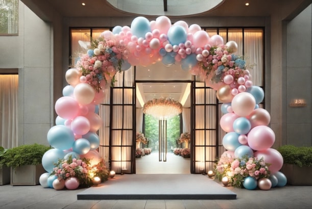 Balónková brána - slavnostní výzdoba na oslavu
