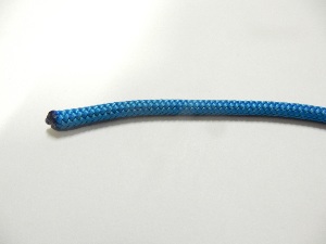 4mm polyester line, kevlar core, blue