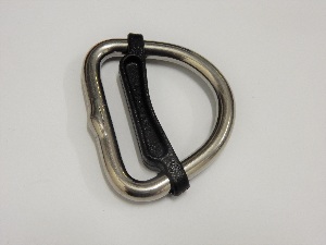D Ring with Nylon Bar 50x7, stainless steel