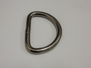 D ring 53x8, for basket winch strap, stainless steel