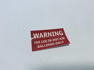 Fuel cylinder warning label