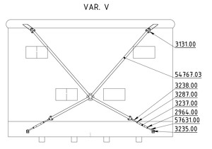 Straining beam for the wall V-cross - K25P