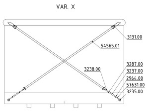 Straining beam for the wall X-cross - K25P
