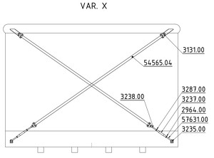 Straining beam for the wall X-cross - K90, K100, K110