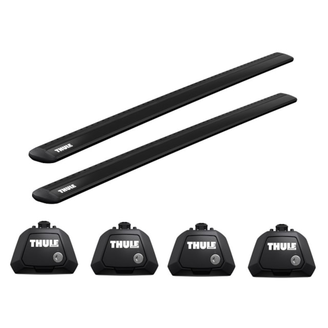 Příčníky Thule 7104+7112BLACK na vozidla s podélníky
