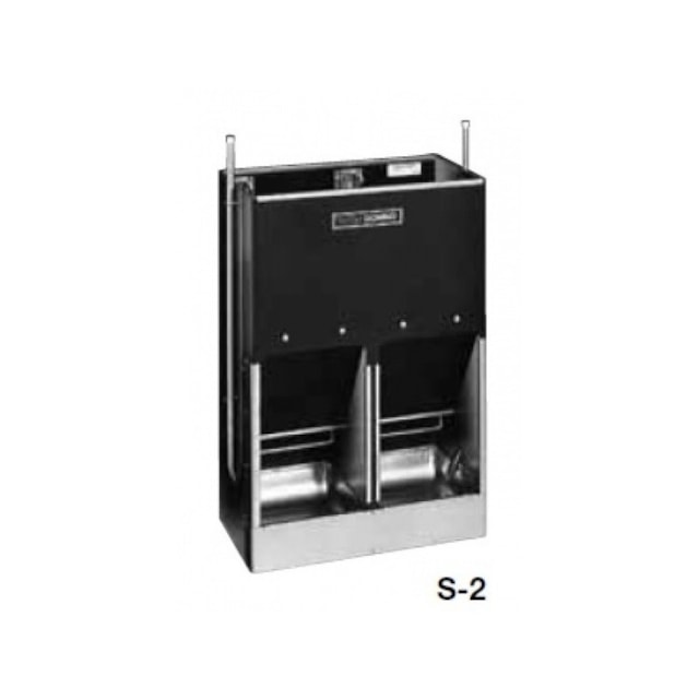 Automatické krmítko, samokrmítko pro prasata se zvlhčováním SLOP FEEDER S, 120 l / 84 kg pro 30 prasat / Počet koryt 2