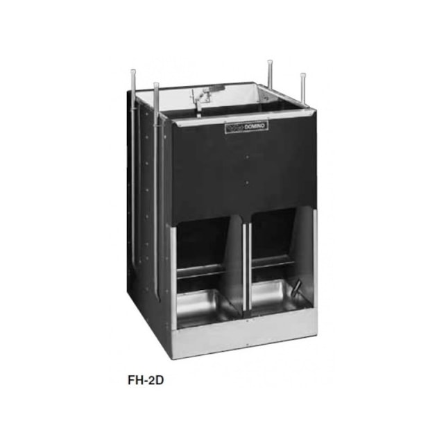 Samokrmítko Domino MIXER FH se zvlhčováním, pro prasata, 140 l / 100 kg pro 48 prasat / Počet koryt 2x2