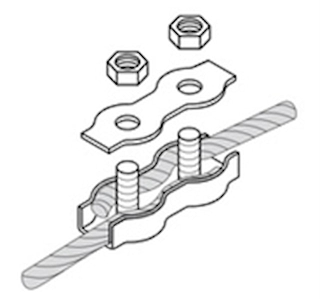 Spojka na lanko - dvojitá (3 mm)