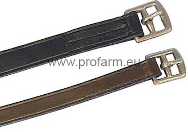 Třmenové řemeny import kožené Pony, Barva černá