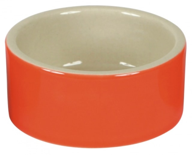 Miska na krmivo keramická, kulatá, 150 ml barevný mix
