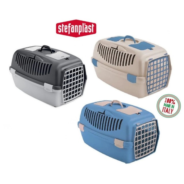 Přepravka pro psy a kočky Gulliver 2, šedá, 55x36x35cm, plastová dvířka NEW