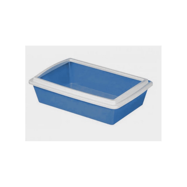 Toaleta pro kočky TRAY 2 - kočičí WC s okrajem, 50x35x12cm, nordická modrá