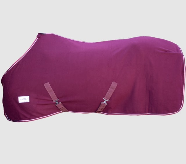 Deka fleece ECO s křížovým zapínáním bordó