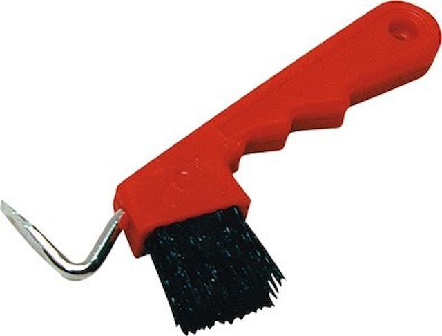 Kopytní háček s kartáčem červený