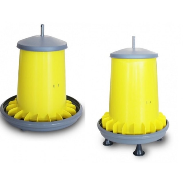 Automatické krmítko pro slepice ARCUS, nastavitelné, závěsné, 20 L, s nožičkami