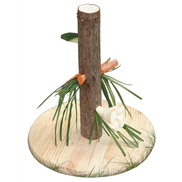 Stojan krmný pro králíky, dřevěný, 30 cm