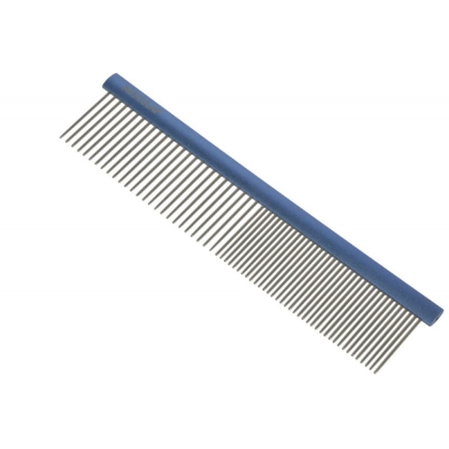 Aesculap Hřeben na srst a hřívu, hliníkový modrý, 192 x 44 x 5 mm