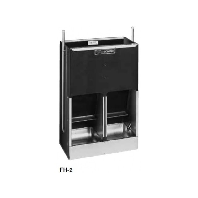 Samokrmítko Domino MIXER FH se zvlhčováním, pro prasata, 70 l / 50 kg pro 24 prasat / počet koryt 2
