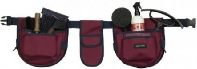 Opasek na čištění na koně EQUITHEME vínový