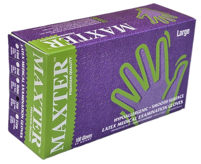 Rukavice vyšetř. latexové pudr. (100ks) vel. L