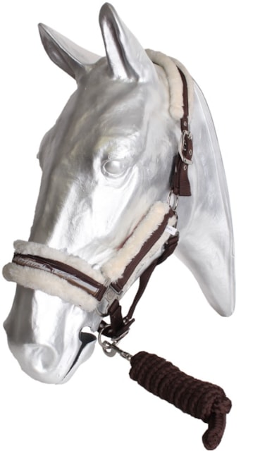 Ohlávka s vodítkem KenTaur beránek hnědá/béžová Full