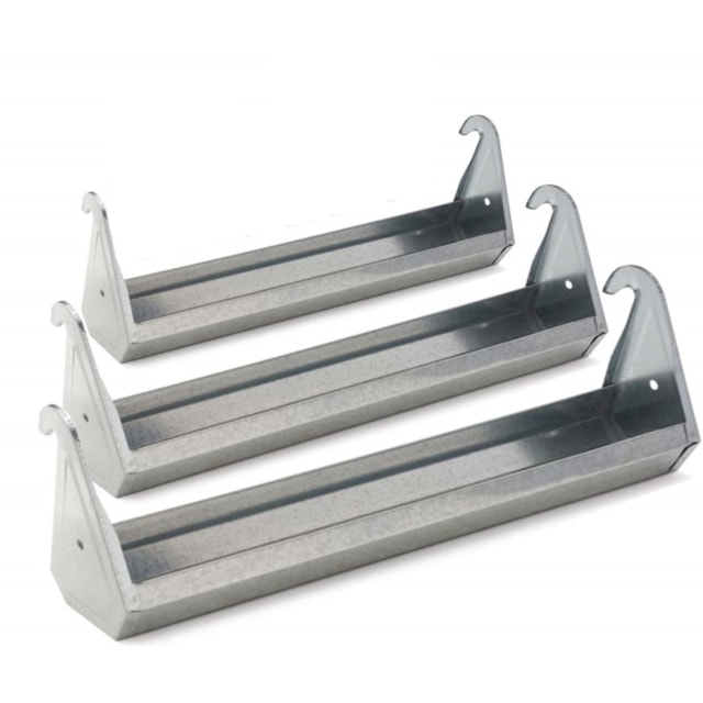 Napájecí závěsný, pozinkovaný žlab pro drůbež (40 cm)