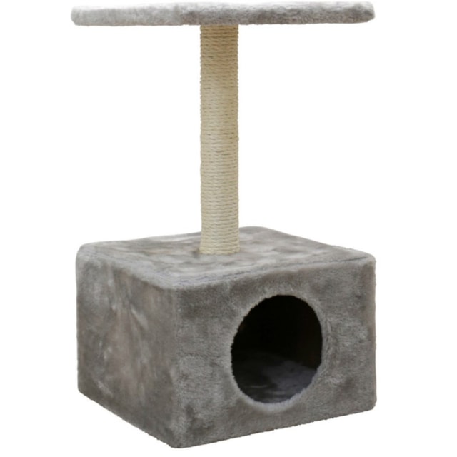 Škrabadlo pro kočky AMETHYST - kočičí domek, šedá