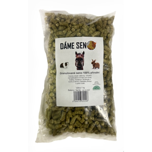 Dáme seno Granulované seno BIO české, 1kg