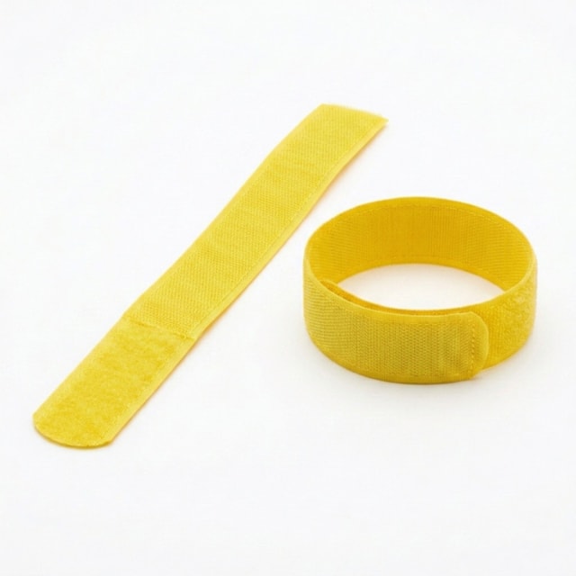 Páska na nohy 40mm, suchý zip, 10 ks, žlutá