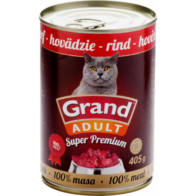 GRAND SuperPremium pro kočku, hovězí - 405g