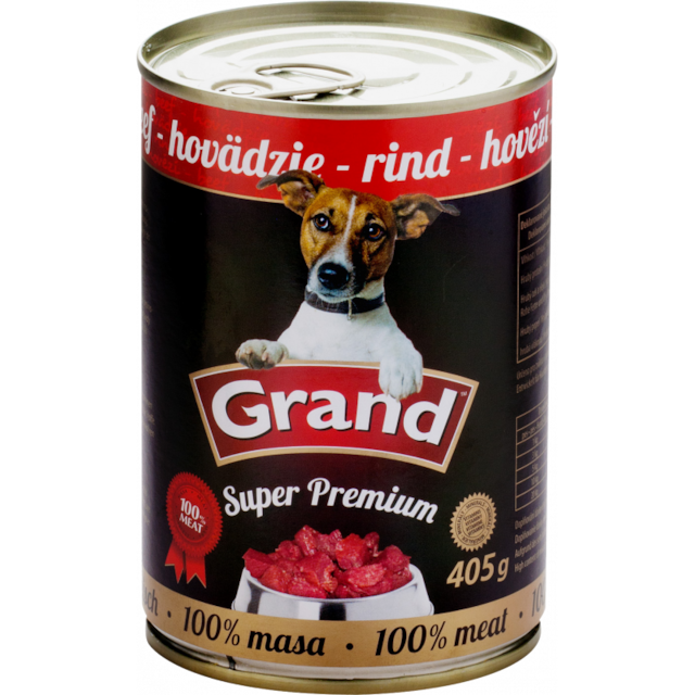 GRAND SuperPremium pro psa, hovězí - 405g